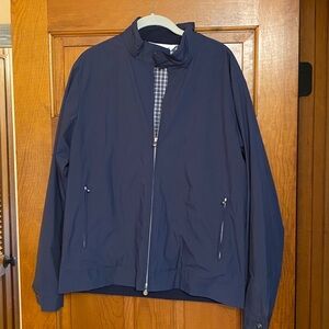 Peter Millar Blue Jacket with Plaid Lining